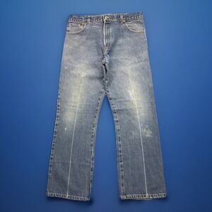 VTG Levis 517 Bootcut Jeans Mens 36x32 (Fits 34x31) Blue Wash Distressed Y2K